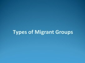 Types of Migration
