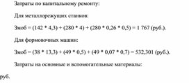 Обложка для материала Затраты на основные и вспомогательные материалы