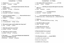 Lexical test 5 класс по 5 разделу