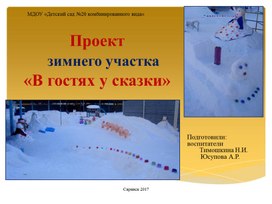 Проект зимнего участка" Вгостях у сказки"