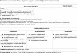 Обложка для материала Индивидуальное занятие Тема «Осень» по развитию слухового восприятия и формированию произношения