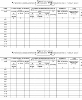 Обложка для материала расчет отклонений