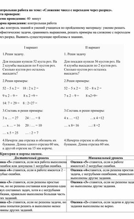 Обложка для материала «Сложение и вычитание чисел  в пределах 100 без перехода через разряд».