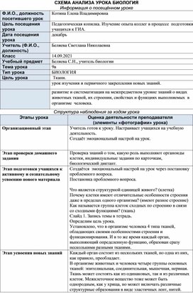 Обложка для материала Урок изучения нового материала 9 класс  по теме "Ткани"