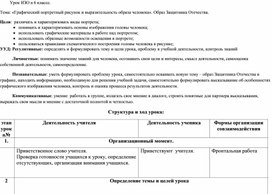 Конспект урока изобразительного искусства в 6 классе "Графический портретный рисунок"