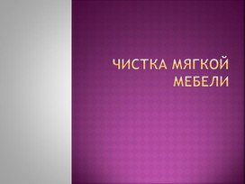 Презентация Чистка мягкой мебели (домоводство для обучающихся с РАС)