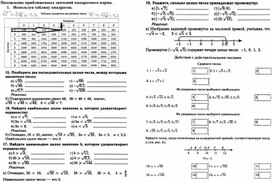 8 класс ФОП. Нахождение приближенных значений квадратного корня