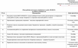 План работы шск на 2022 2023 учебный год в школе по фгос