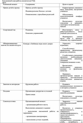 План работы гпд 1 класс по фгос на 2022 2023