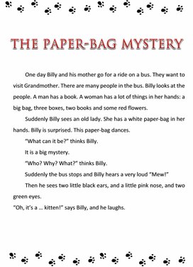 Listening Comprehension - The Paper-Bag Mistery