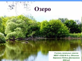 Обложка для материала Презентация к уроку окружающий мир "Озеро"