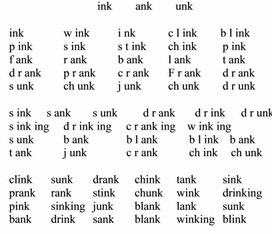 36 Reading. ink ank unk