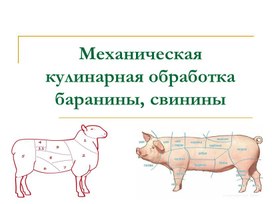 Механическая кулинарная обработка баранины и свинины
