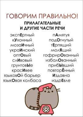 Обложка для материала говорим правильно