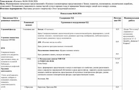 Обложка для материала Календарно-тематическое планирование "Космос"