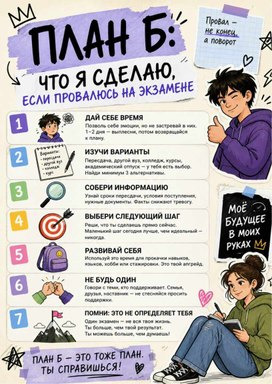 Обложка для материала План Б: что я сделаю, если провалюсь на экзамене.