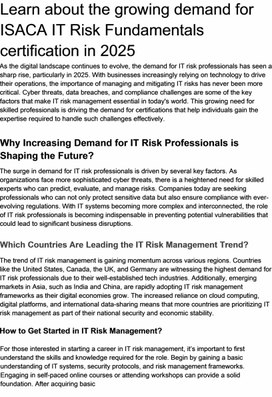 Обложка для материала Learn about the growing demand for  ISACA IT Risk Fundamentals  certification in 2025