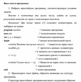 Обложка для материала Ввод текста программы