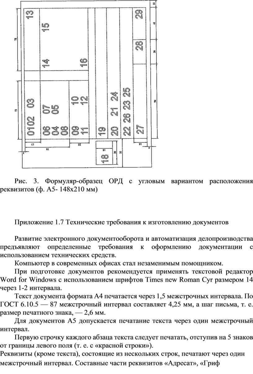 Формуляр образец организационно распорядительного документа образец