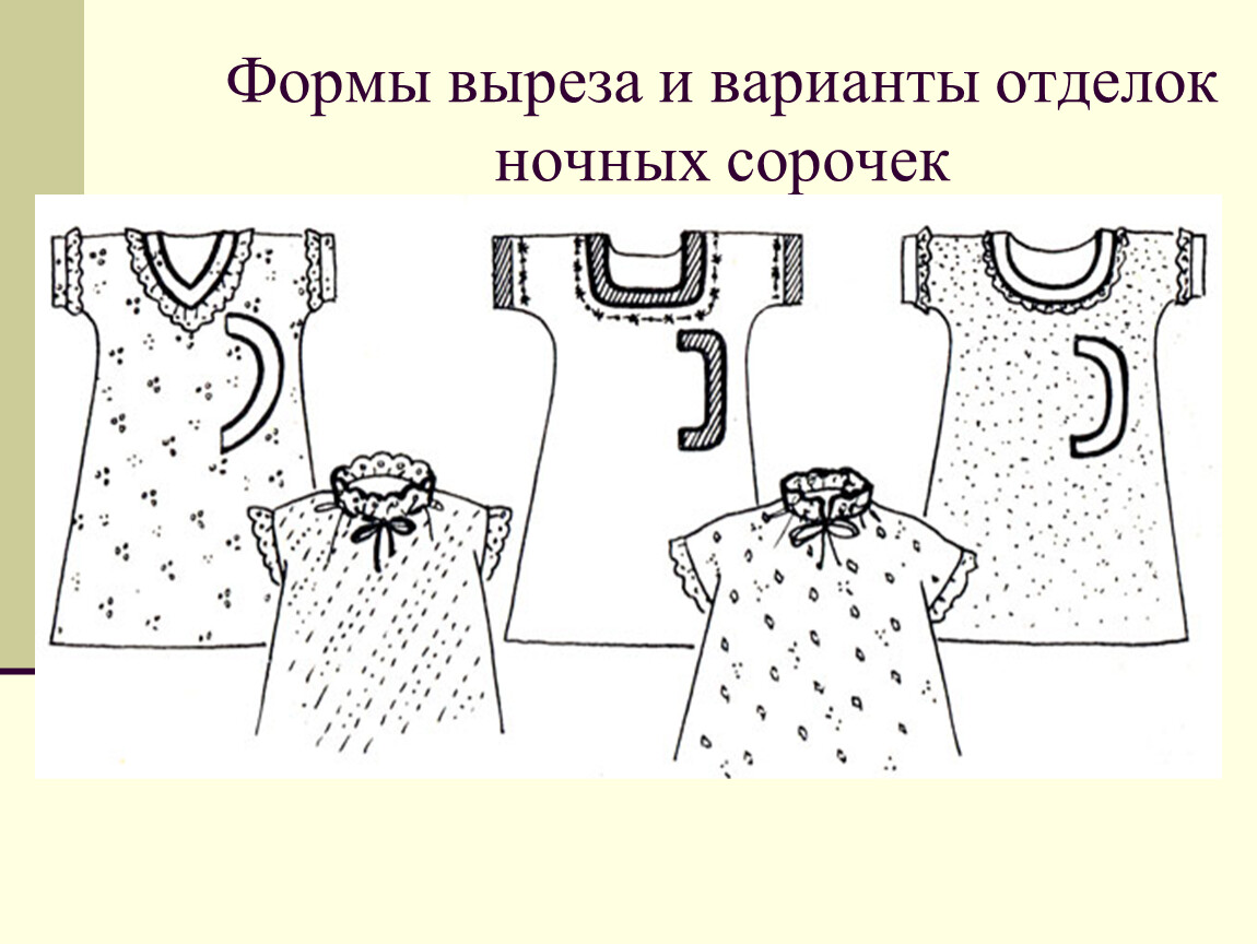 Первоначальные идеи проект по технологии 6 класс ночная сорочка