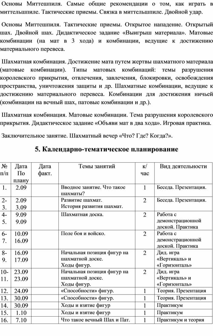 Программа кружка мир. Рабочая программа Кружка шахматы.