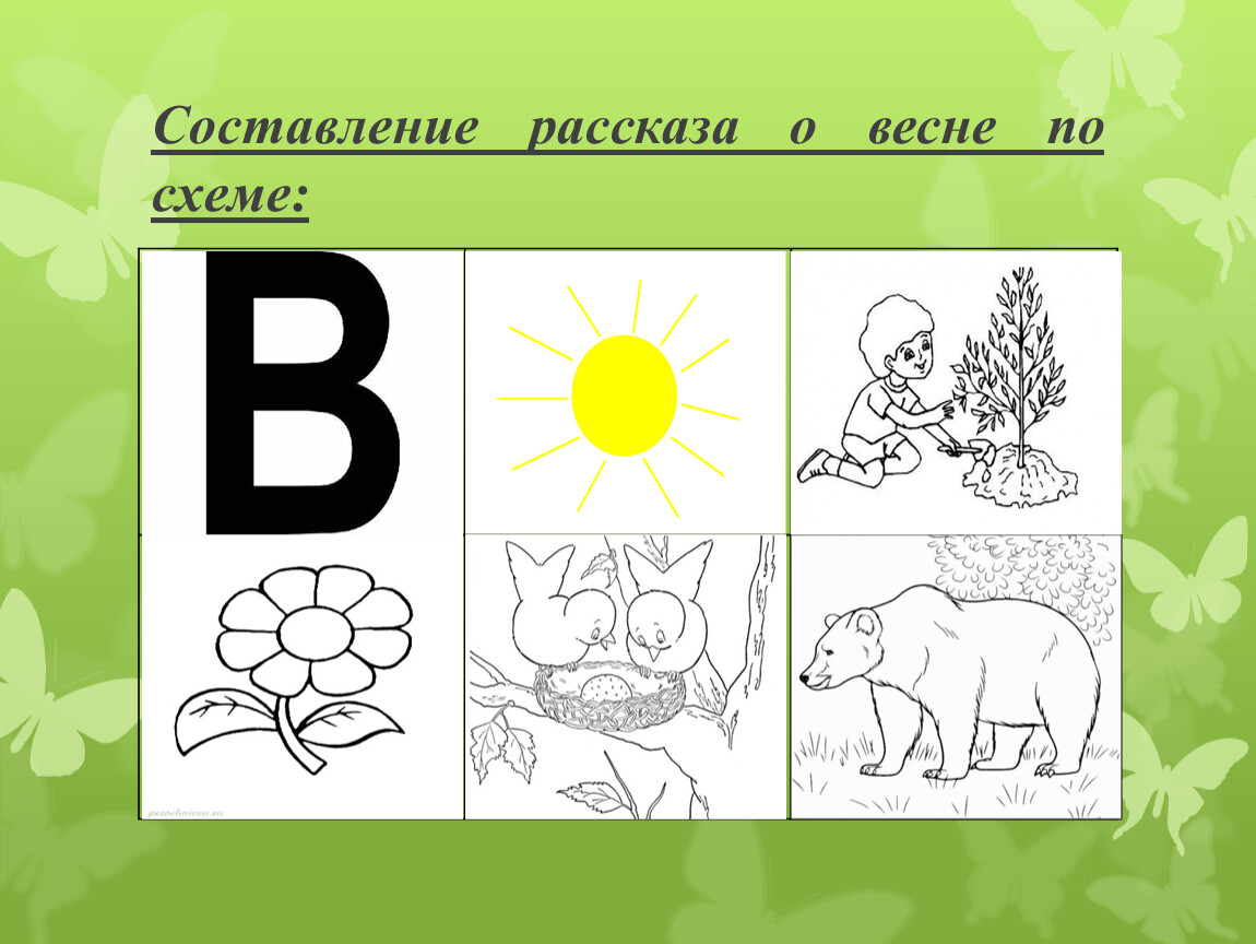 Составить план рассказа о весне