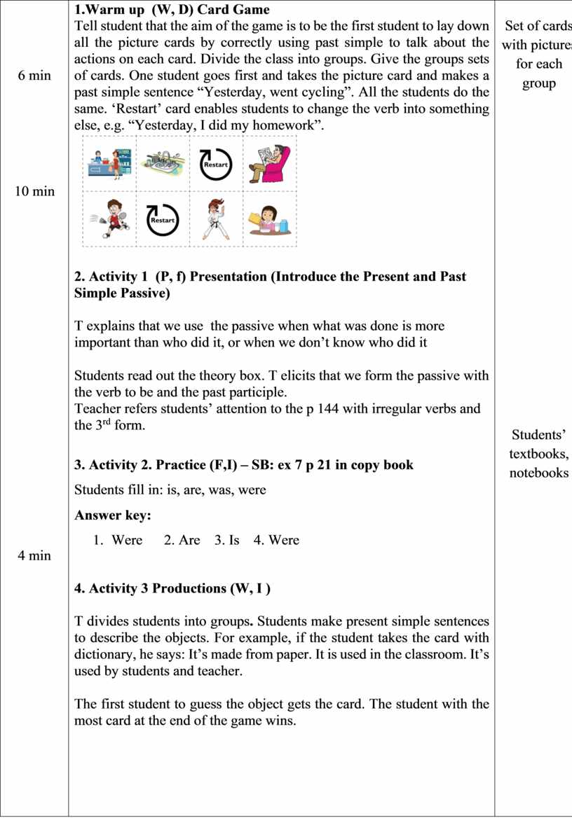 Разработка урока по грамматике “Passive. Present and past simple”, 7 класс