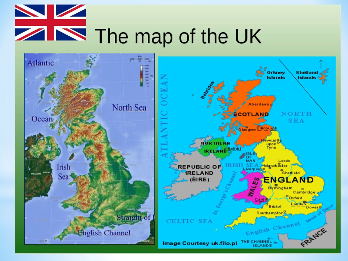 Это карта на английском