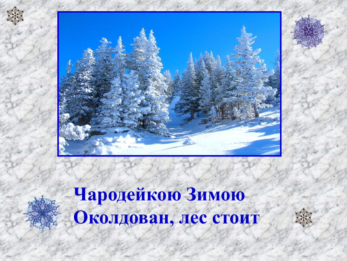 Зима 2 класс. Федор Тютчев Чародейкою зимою. Чародейкою зимою околдован лес. Тютчева Чародейкою зимою. Чародейка зима Тютчев.