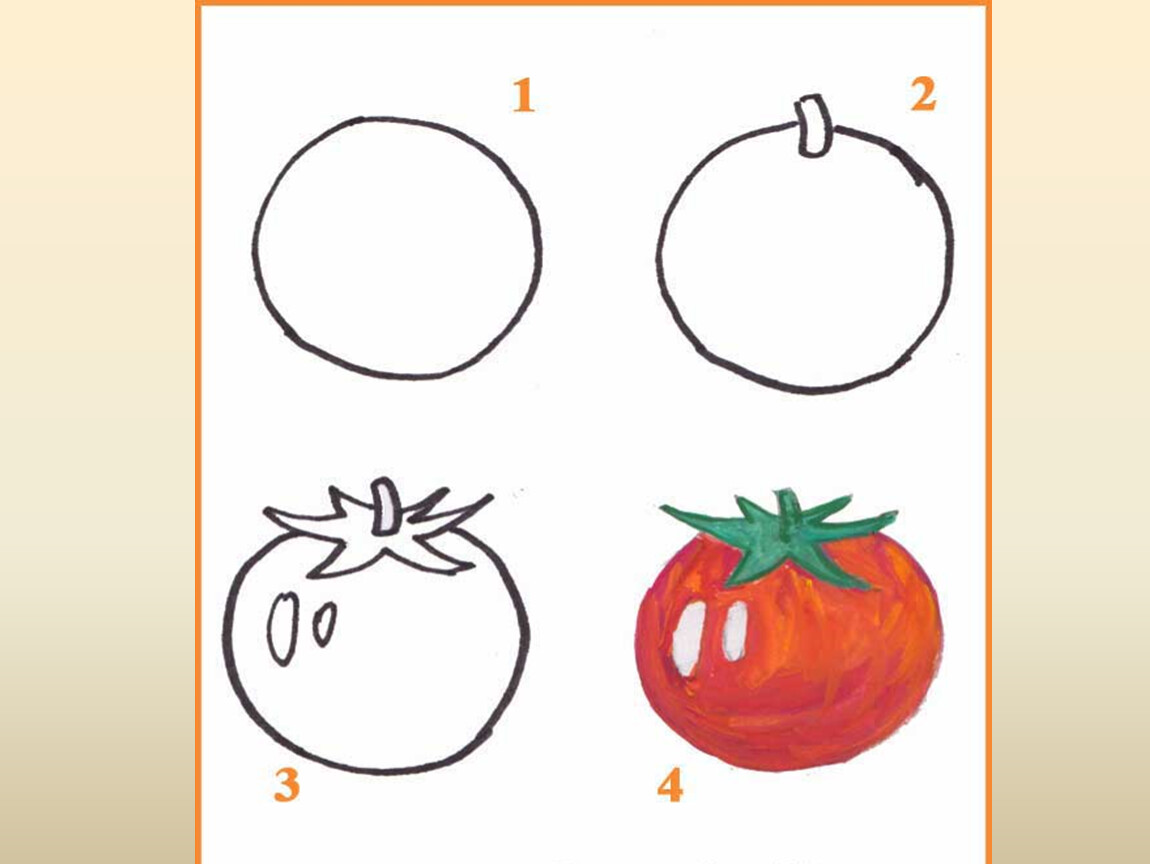 Как рисовать детям овощи - 95 фото