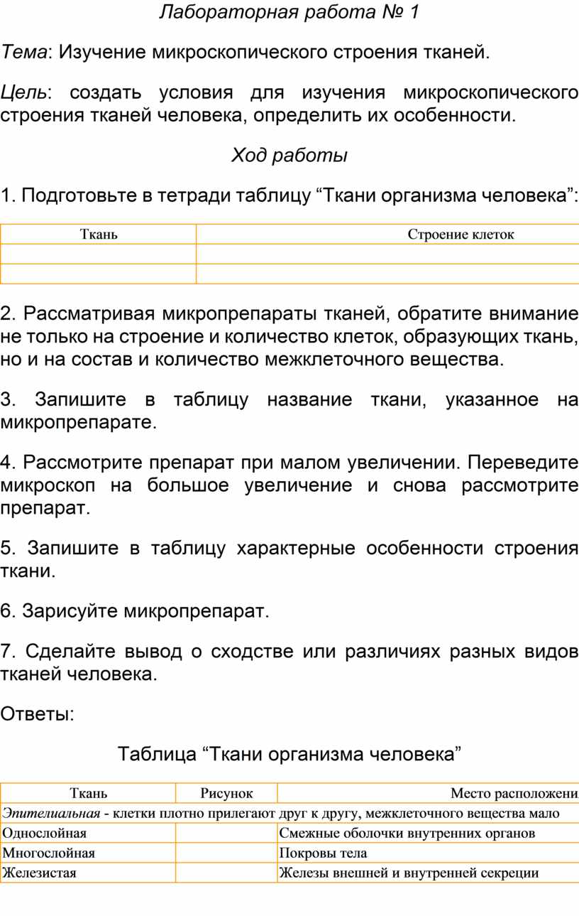 Лабораторная работа номер 4. Лабораторная работа. Лабораторная работа изучение. Изучение микроскопического строения тканей. Особенности лабораторной работы.