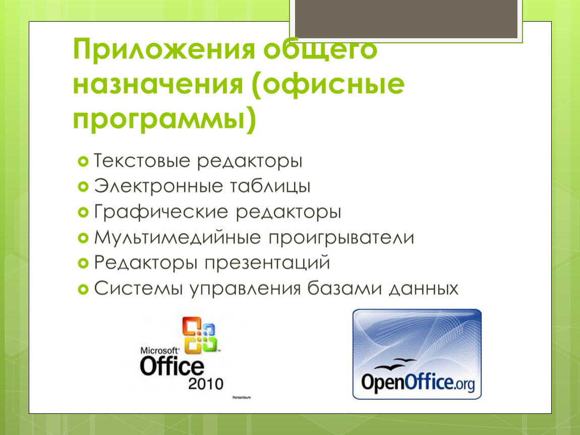 Офисных программ являются российскими. Приложения общего назначения. Офисные программы общего назначения. Редактор презентаций. Офисные приложения.