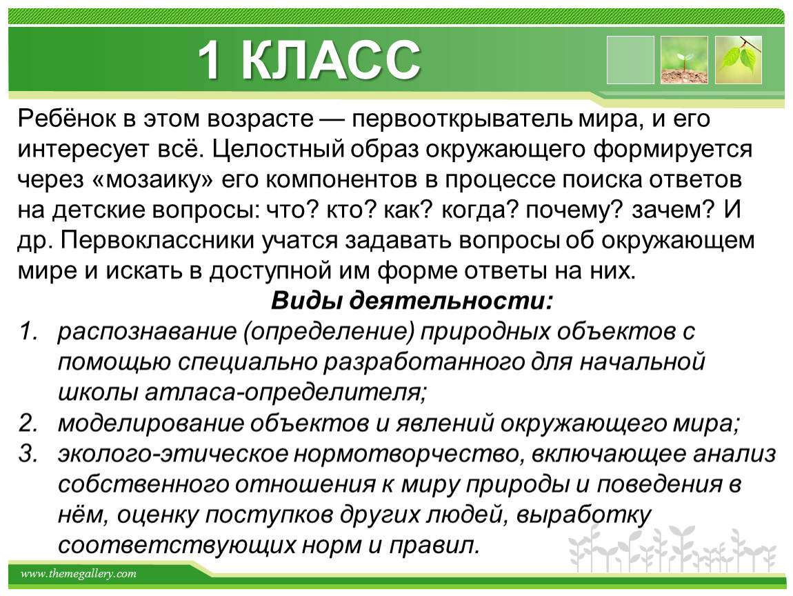 ОСНОВНЫЕ ФОРМЫ ВНЕКЛАССНОЙ РАБОТЫ ПО ОКРУЖАЮЩЕМУ МИРУ В НАЧАЛЬНОЙ ШКОЛЕ