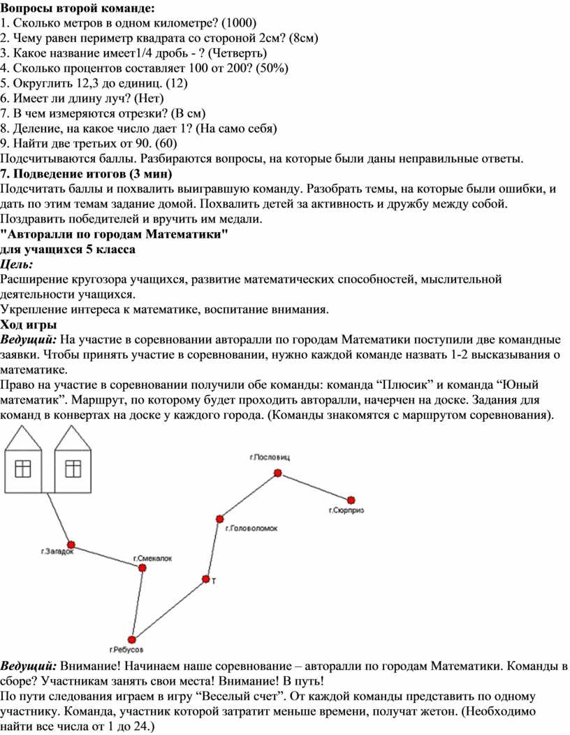 Математическая неделя в школе