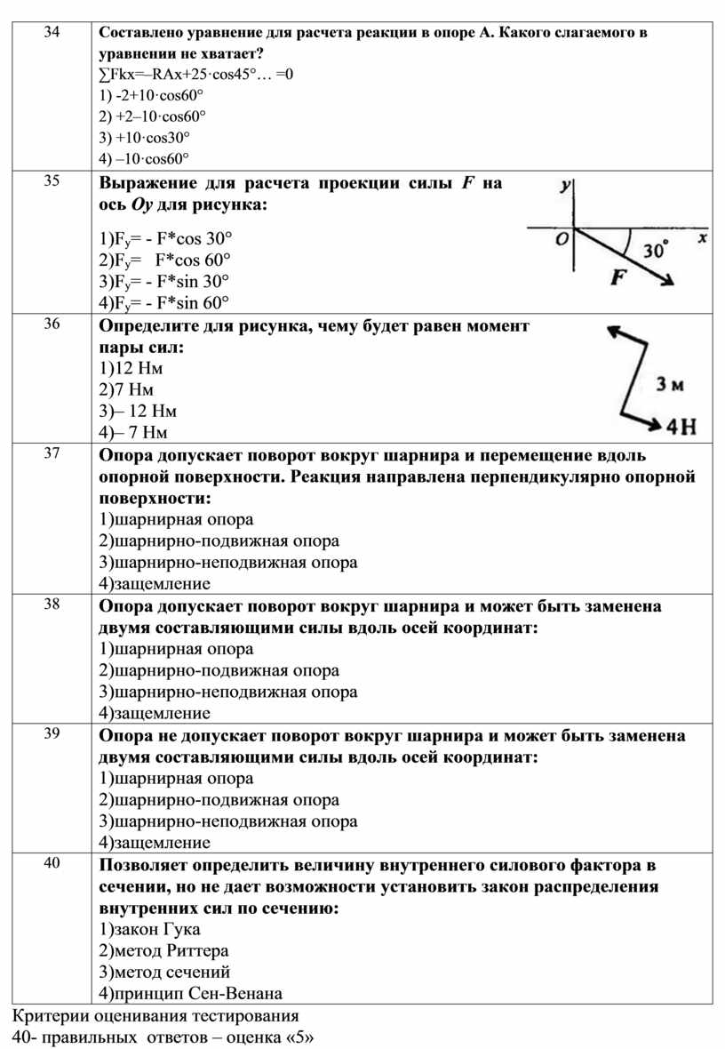 Опора допускает поворот вокруг шарнира и перемещение вдоль опорной поверхности