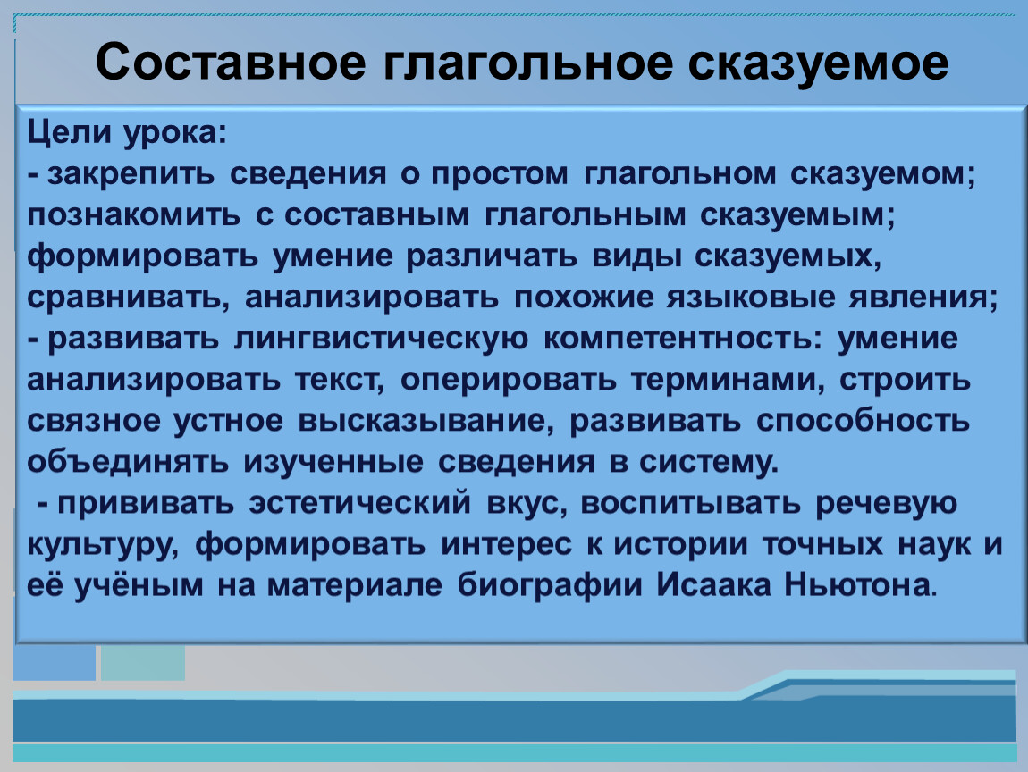 Составное глагольное сказуемое презентация