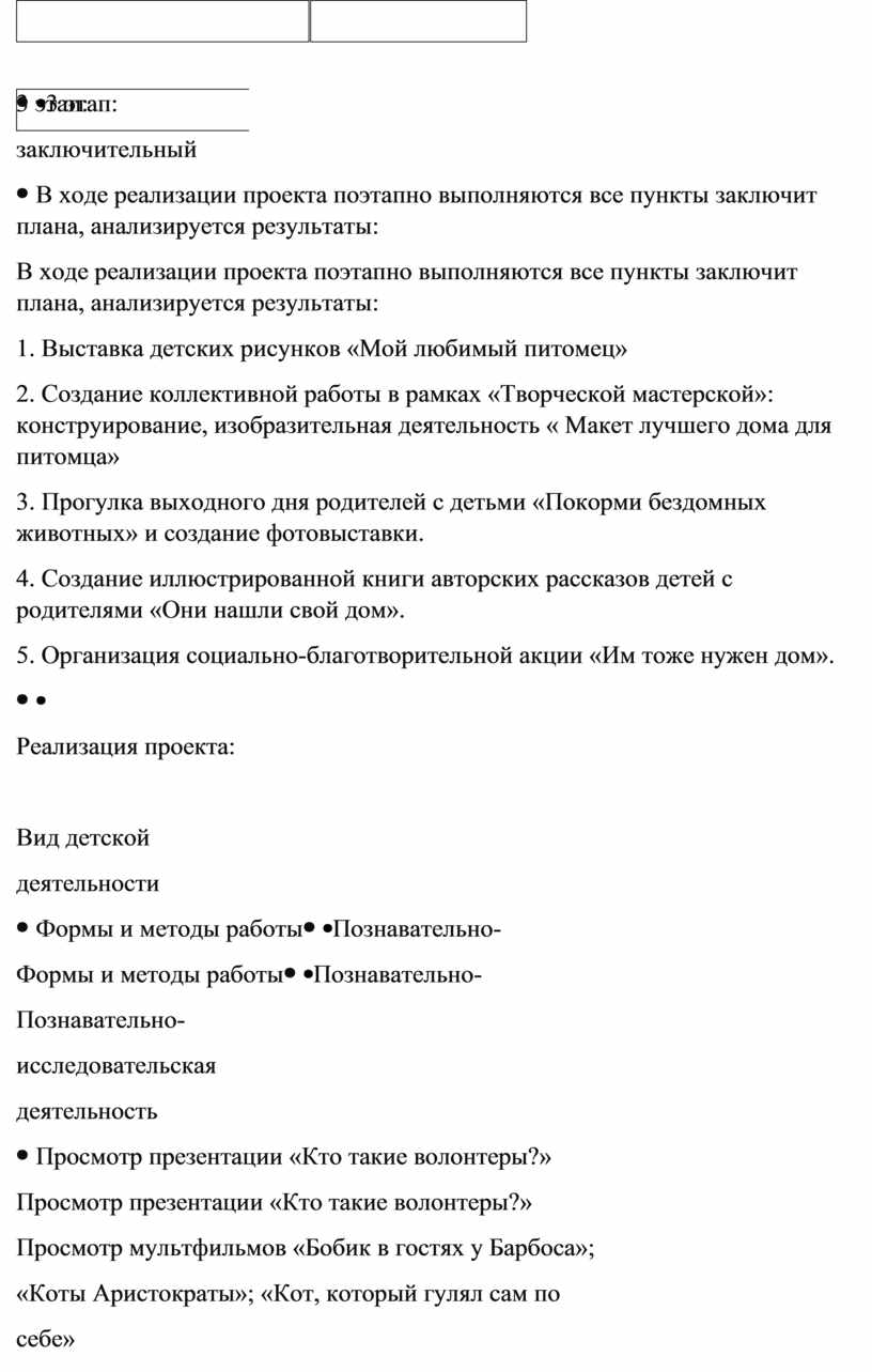 В ходе реализации проекта может возникнуть необходимость осуществить следующие изменения