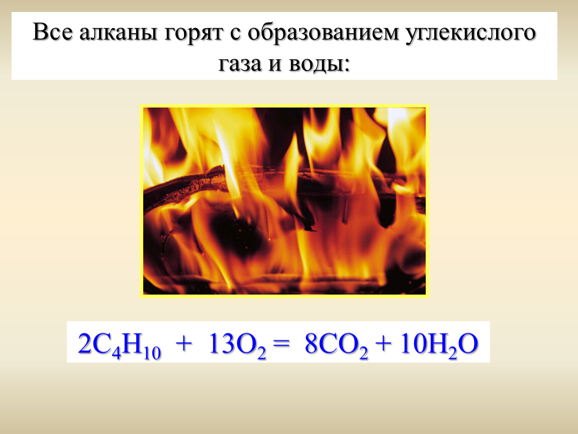Горит с образованием воды. Реакция горения бутана. Алканы горят с образованием углекислого газа и воды.. Горение бутана уравнение. Алканы горят на воздухе.