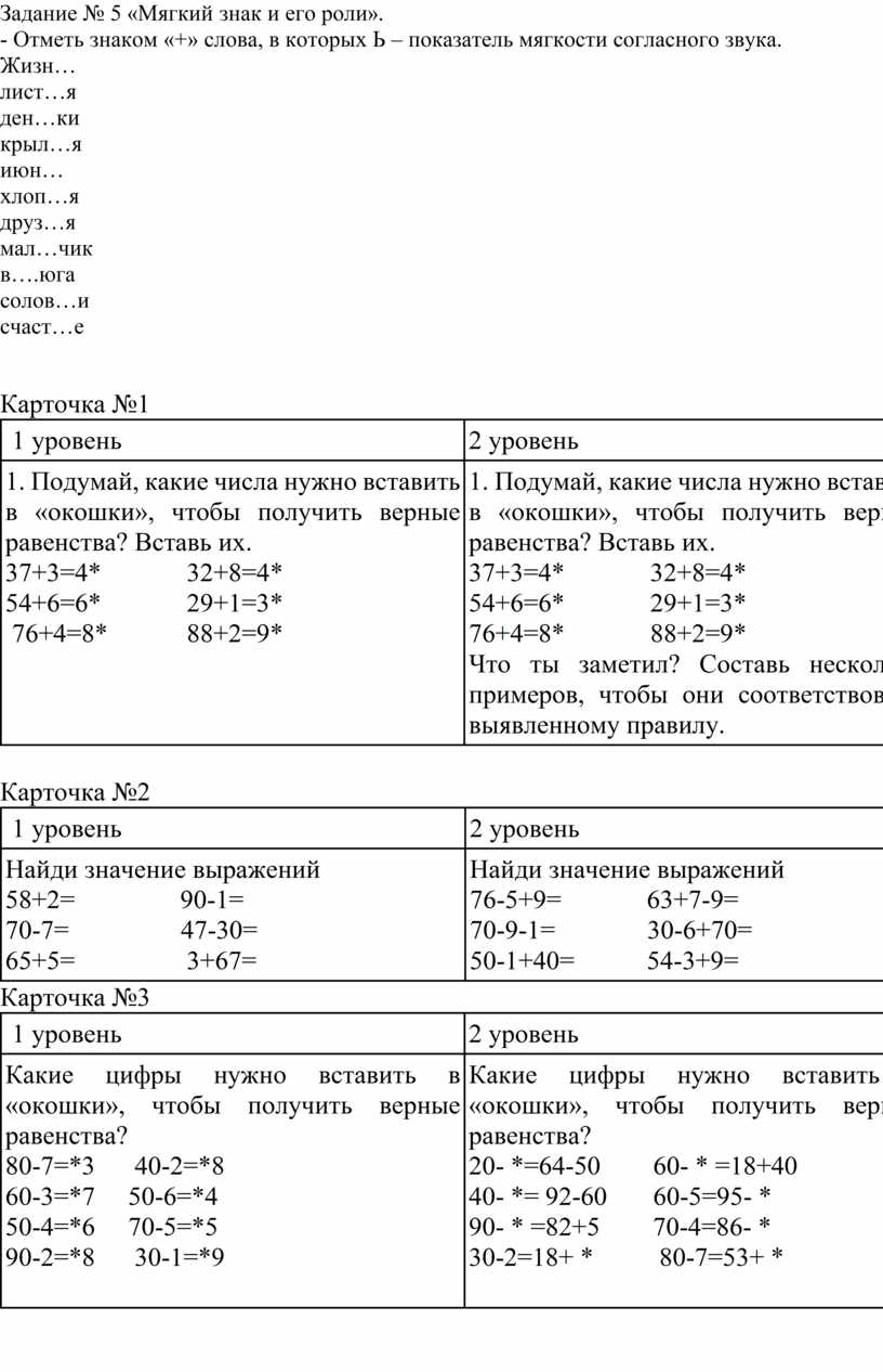 План индивидуальной работы с обучающимися начальных классов