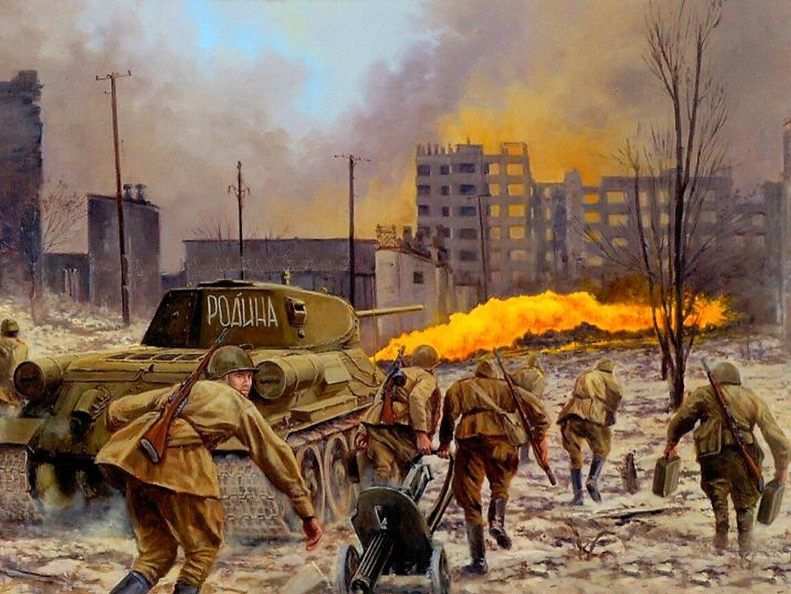 Сюжет великой войне. Битва за Сталинград 1942-1943. Битва за Сталинград 1942. Сталинградская битва (1942—1943 годы) - картина.