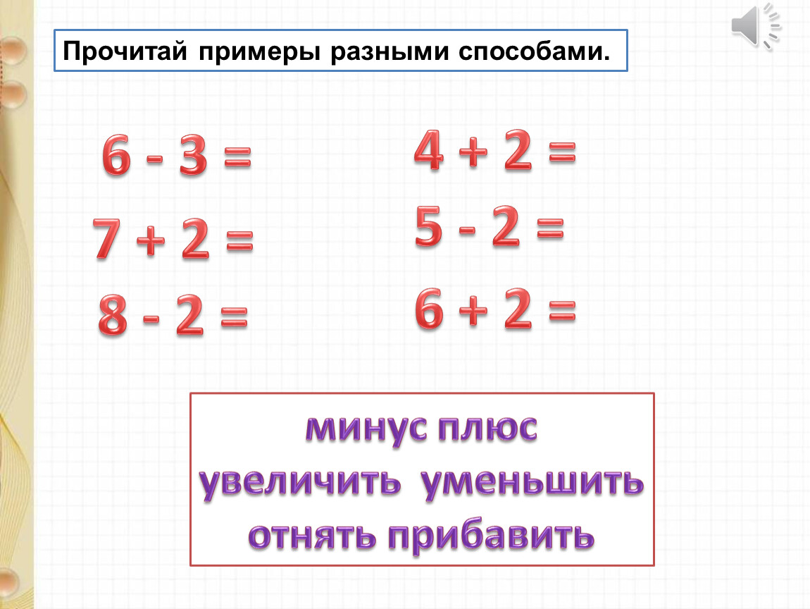 Примеры разными способами. Прочитайте примеры. Как прочитать пример разными способами. Как читать примеры. Наименование чисел в разных примерах.