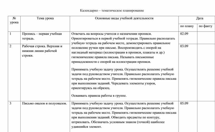 Календарно тематическая планирование педагога психолога