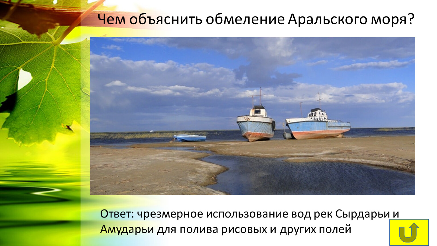 Аральское море орошение полей