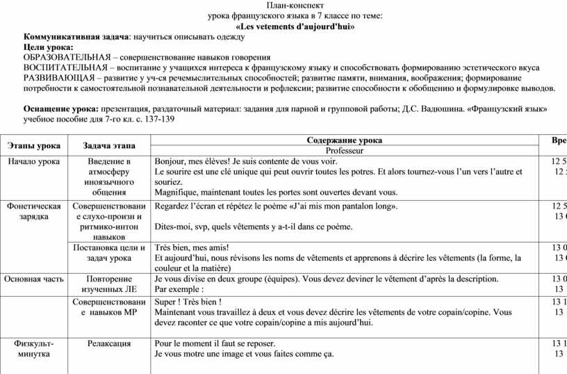 Конспект урока франция. Конспекты по французскому языку. Конспект занятия по французскому языку. Конспект по французскому.