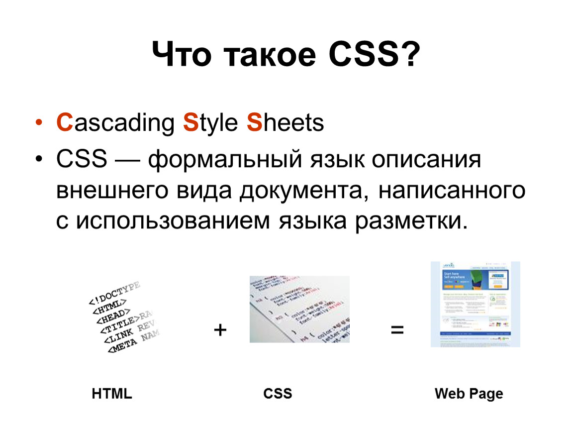 Html css презентация