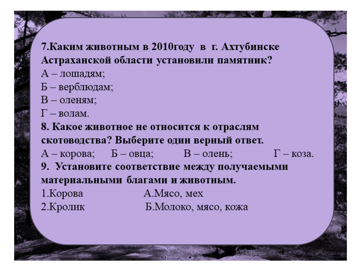 Животные и материальные потребности человека презентация технология 5 класс