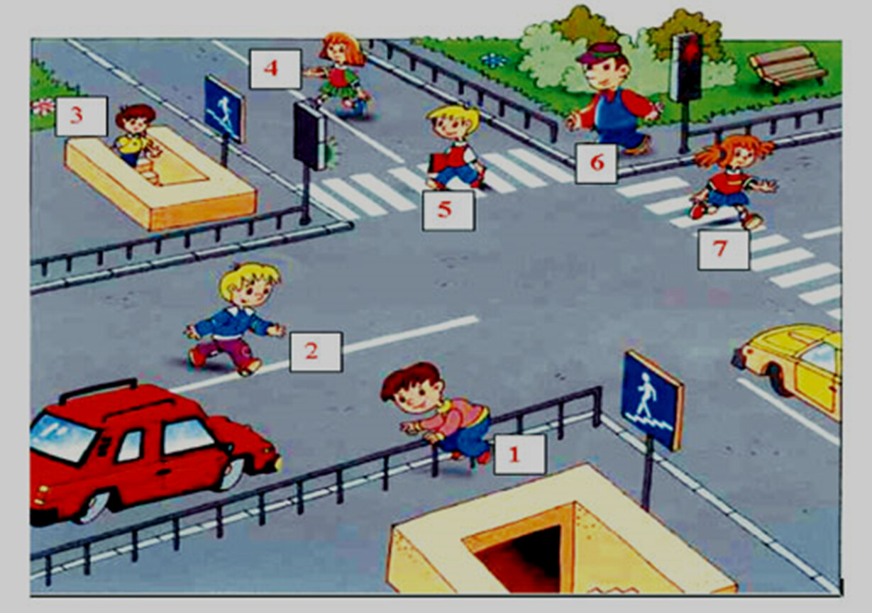 Ситуации на дороге для детей в картинках
