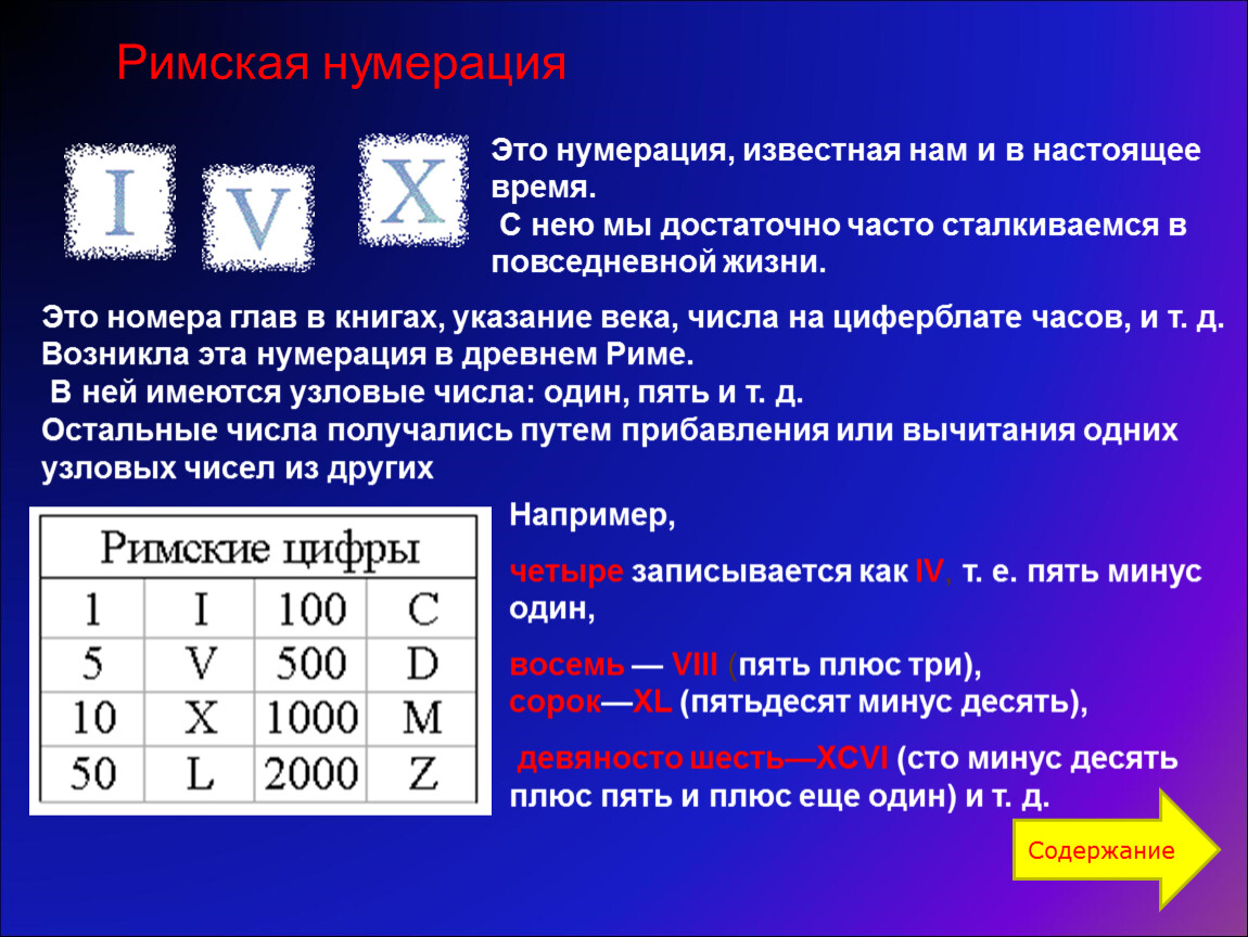 Римская нумерация. Века числа. Нумерация. Римские цифры. Узловые числа.