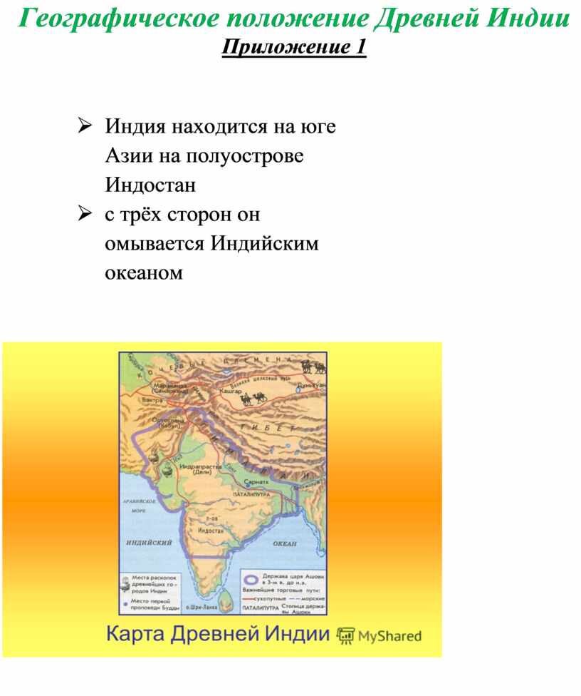 Географическое положение индии 5 класс