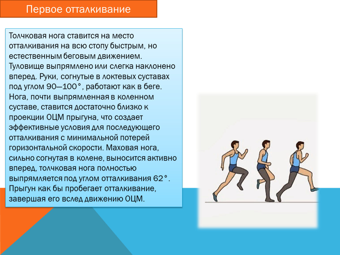 Ошибки в отталкивании и маховых движениях ногой. Обучить технике отталкивания с трех беговых шагов. Отталкивание в спорте. Правильное отталкивание в беге. Отталкивание с продвижением.